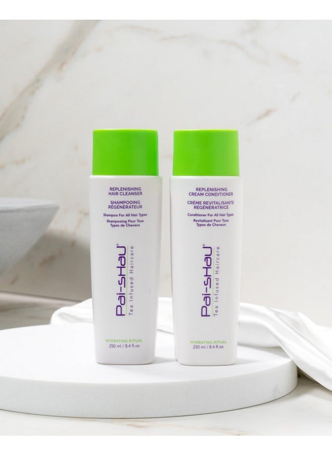 Pai-Shau Replenishing Cleanser and Conditioner Set - Hydrating Shampoo and Conditioner for All Hair Types - 2x250ml