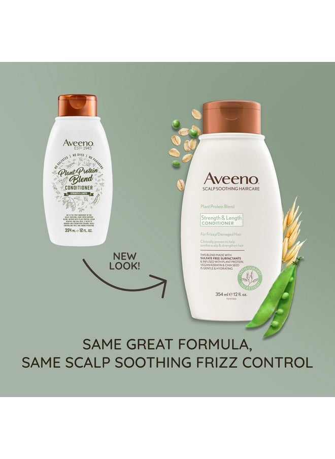 Aveeno Plant Protein Blend Conditioner, for Strong Healthy-Looking Hair, 12 fl oz