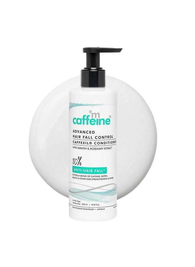 mCaffeine Advanced Hair Fall Control Caffexil® Conditioner with Keratin, Biotin & Rosemary Extracts | 80% Hair Fall Control | Reduces Breakage, Improves Softness & Shine | For Men & Women - 250 ML