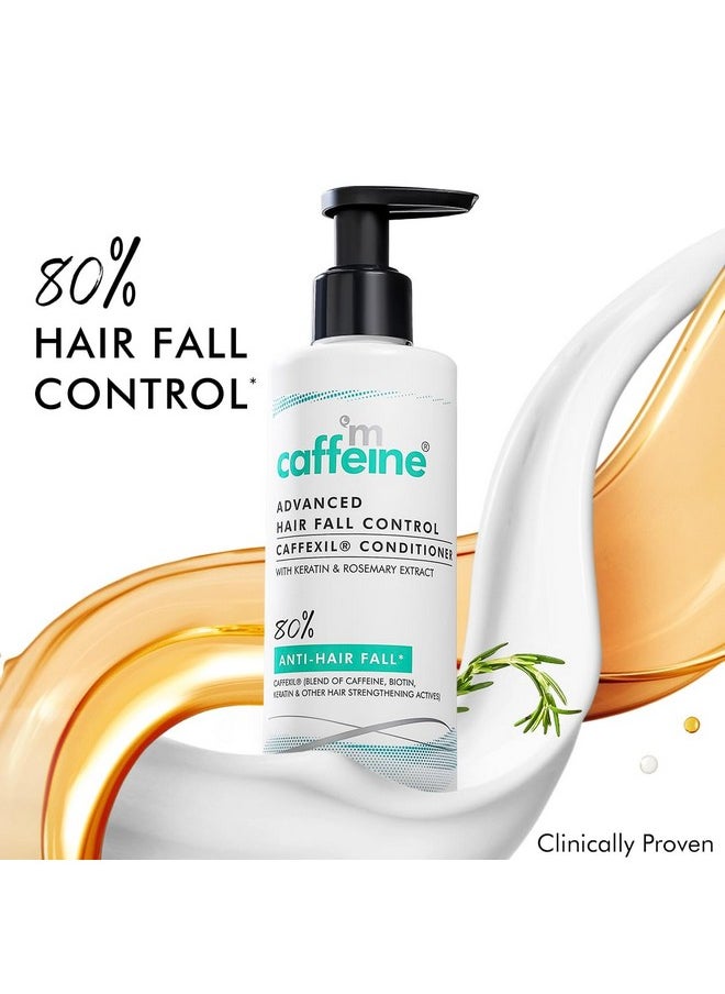 mCaffeine Advanced Hair Fall Control Caffexil® Conditioner with Keratin, Biotin & Rosemary Extracts | 80% Hair Fall Control | Reduces Breakage, Improves Softness & Shine | For Men & Women - 250 ML