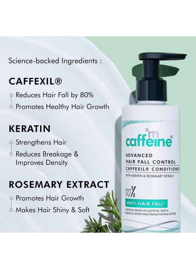 mCaffeine Advanced Hair Fall Control Caffexil® Conditioner with Keratin, Biotin & Rosemary Extracts | 80% Hair Fall Control | Reduces Breakage, Improves Softness & Shine | For Men & Women - 250 ML