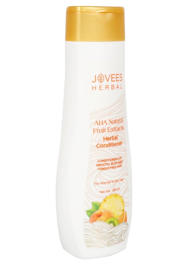 Jovees Herbal AHA Natural Fruit Extracts Conditioner | Gives Smooth, Silky And Tangle Free Hair | For Normal To Dry hair 300ml