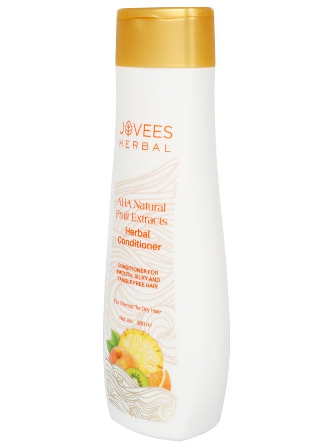 Jovees Herbal AHA Natural Fruit Extracts Conditioner | Gives Smooth, Silky And Tangle Free Hair | For Normal To Dry hair 300ml