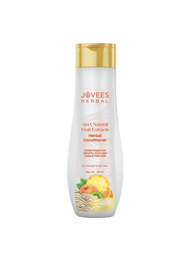 Jovees Herbal AHA Natural Fruit Extracts Conditioner | Gives Smooth, Silky And Tangle Free Hair | For Normal To Dry hair 300ml