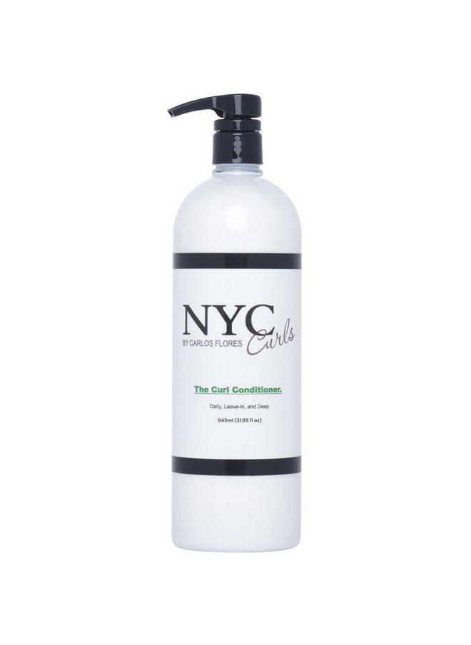 NYC Curls The Curl Conditioner | Daily, Leave-in, & Deep Conditioner for Curly, Coily, & Wavy Hair | 3 products in one | Silicone Free & Vegan | 945ml / 31.95 FL OZ