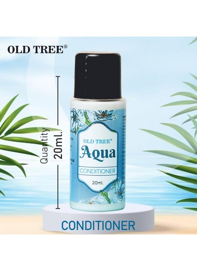 Old Tree Aqua Hair Conditioner Toiletries Kit 20ml - (Set of 100 Pcs) | Travel Size Conditioner for Travelling, Hotel, Guest House | Hotel Amenities and Accessories for Dry & Fizzy Hair