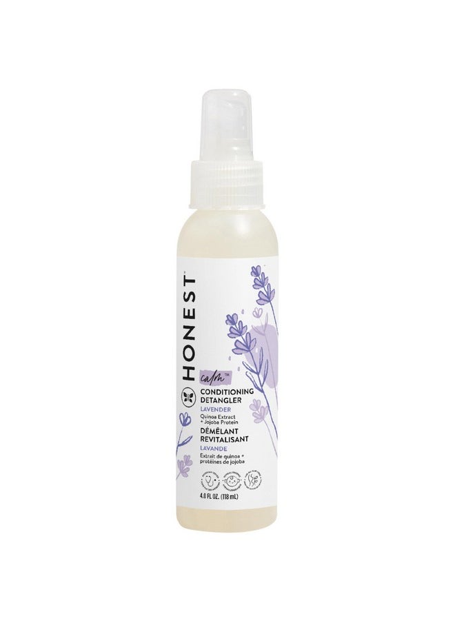 The Honest Company Conditioning Hair Detangler | Leave-In Conditioner + Fortifying Spray | Tear-Free, Cruelty-Free, Hypoallergenic | Lavender Calm, 4 Fl Oz