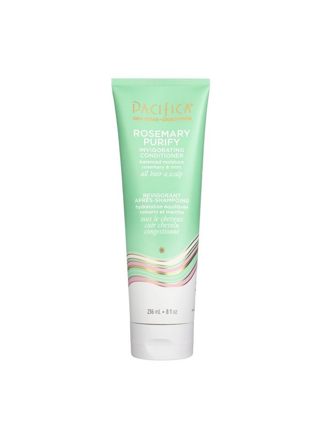 Pacifica Beauty, Rosemary Purify Invigorating Conditioner, Soothing Mint, Hydrate and Nourish Scalp, Lightweight, Detangle, Sulfate Free, Silicone Free, Vegan & Cruelty Free