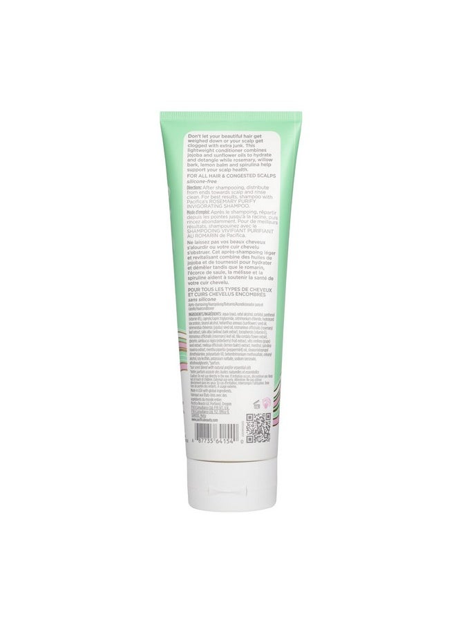 Pacifica Beauty, Rosemary Purify Invigorating Conditioner, Soothing Mint, Hydrate and Nourish Scalp, Lightweight, Detangle, Sulfate Free, Silicone Free, Vegan & Cruelty Free