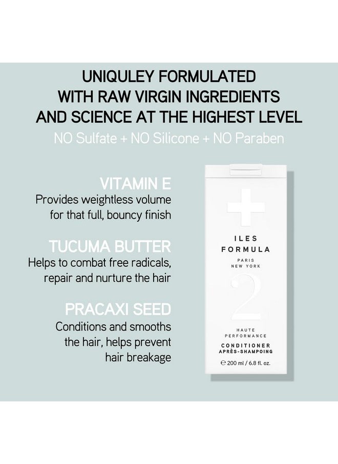 ILES FORMULA Haute Performance Hair Conditioner - Prevents Breakage + Split Ends & Transforms Damaged Hair - NO Residue, NO Bond Building, NO Peptides, For All Ages & Hair Types, 6.8 Fl Oz (200 ML)