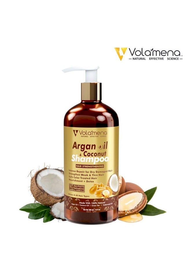 Volamena Argan Oil Shampoo with Morrocan Argan For Hair To Strengthen Weak & Damage Hair 300 Ml