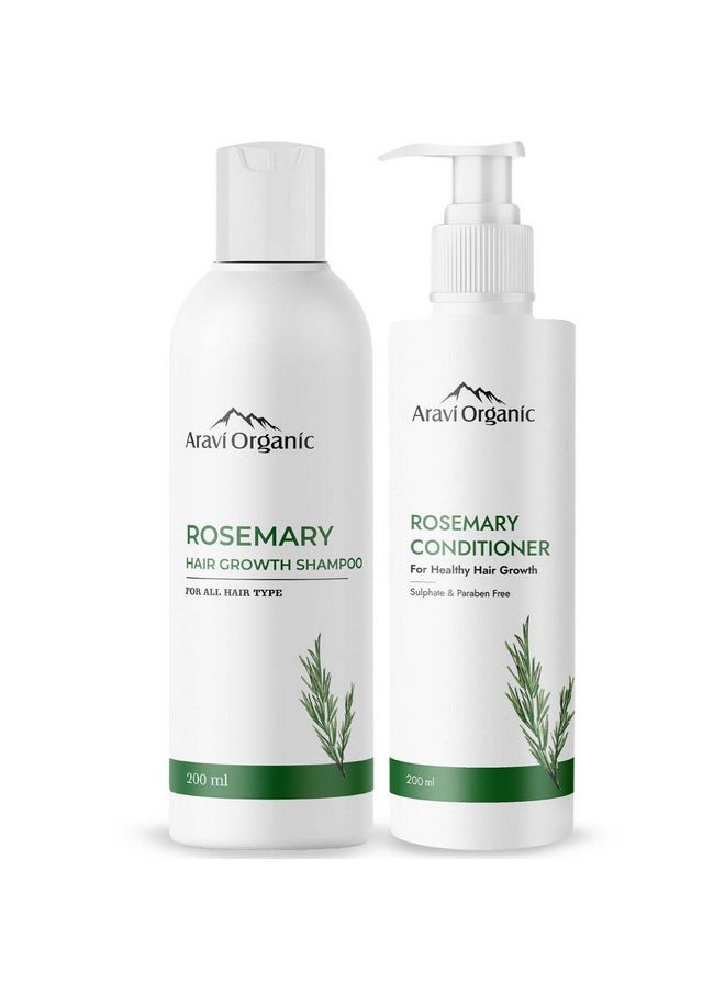 Rosemary Hair Growth Shampoo And Conditioner Combo | Reduces Hair Fall & Strengthens Hair | For Men & Women - Pack Of 2