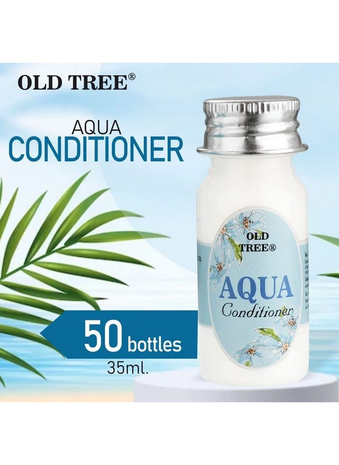 Old Tree Aqua Hair Conditioner Toiletries Kit 35ml - (Set of 50 Pcs) | Travel Size Conditioner Kit for Travelling, Hotel, Guest House | Hotel Amenities and Accessories for Dry & Fizzy Hair