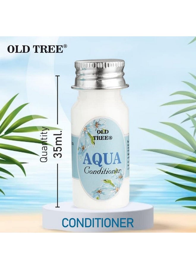 Old Tree Aqua Hair Conditioner Toiletries Kit 35ml - (Set of 50 Pcs) | Travel Size Conditioner Kit for Travelling, Hotel, Guest House | Hotel Amenities and Accessories for Dry & Fizzy Hair