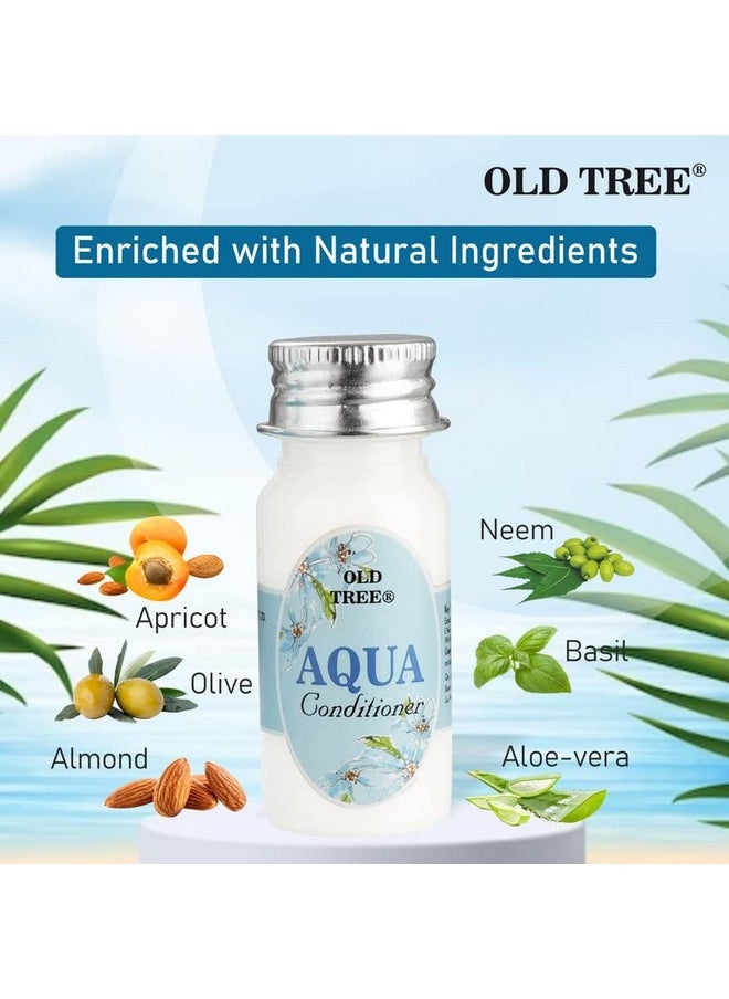 Old Tree Aqua Hair Conditioner Toiletries Kit 35ml - (Set of 50 Pcs) | Travel Size Conditioner Kit for Travelling, Hotel, Guest House | Hotel Amenities and Accessories for Dry & Fizzy Hair