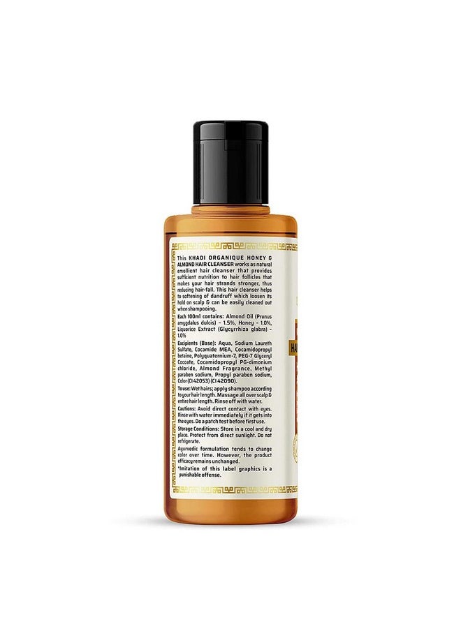 Khadi Organique Honey & Almond Herbal Hair Cleanser-210Gms