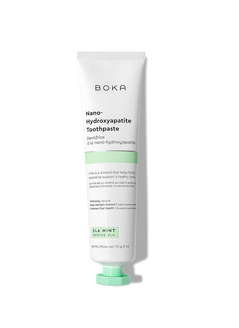 Fluoride Free Toothpaste Nano Hydroxyapatite Helps Remineralize Appropriate for Sensitive Teeth Whitening for Adult Kids Oral Care Ela Mint Flavor 4 Fl Oz 1Pk US Manufactured