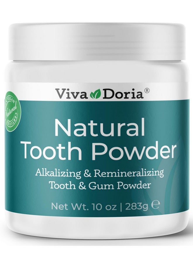 Viva Doria Natural Tooth Powder | Remineralizing Tooth Powder | Natural Teeth Whitening Powder | Toothpaste Power | Breath Freshener | Refreshing Mint Flavor | 10 Oz