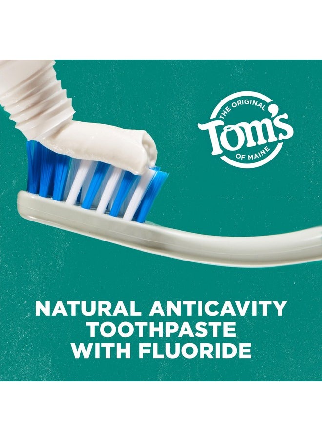 Tom's of Maine Whole Care Natural Toothpaste with Fluoride, Spearmint, 4 Ounce (Pack of 3), (Packaging May Vary)