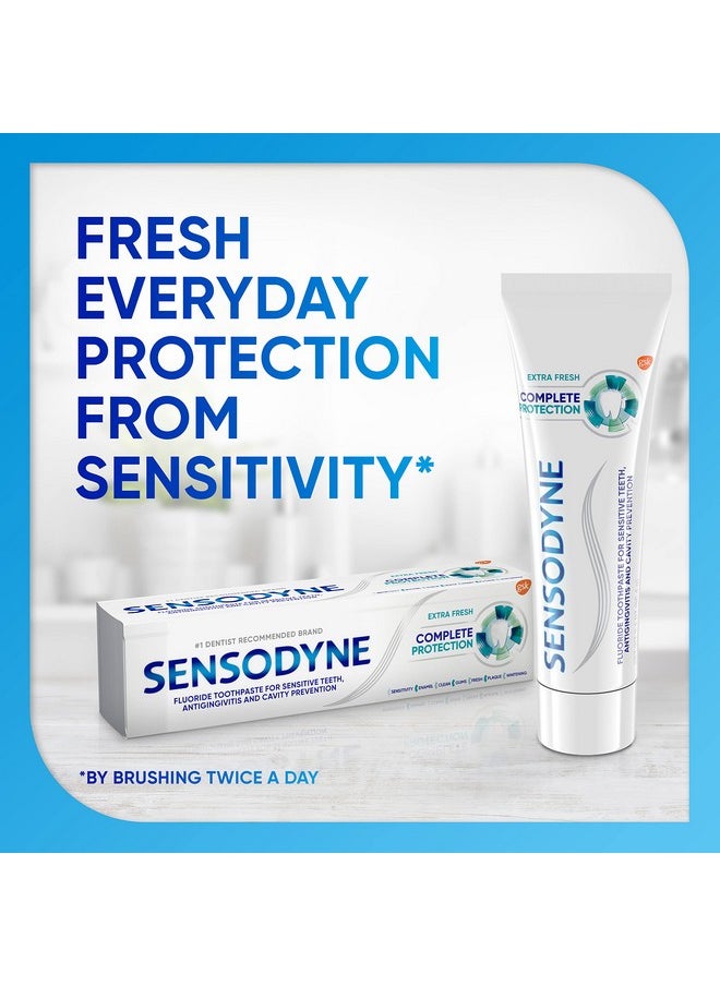 Sensodyne Complete Protection Sensitive Toothpaste For Gingivitis, Sensitive Teeth Treatment, Extra Fresh - 3.4 Ounces