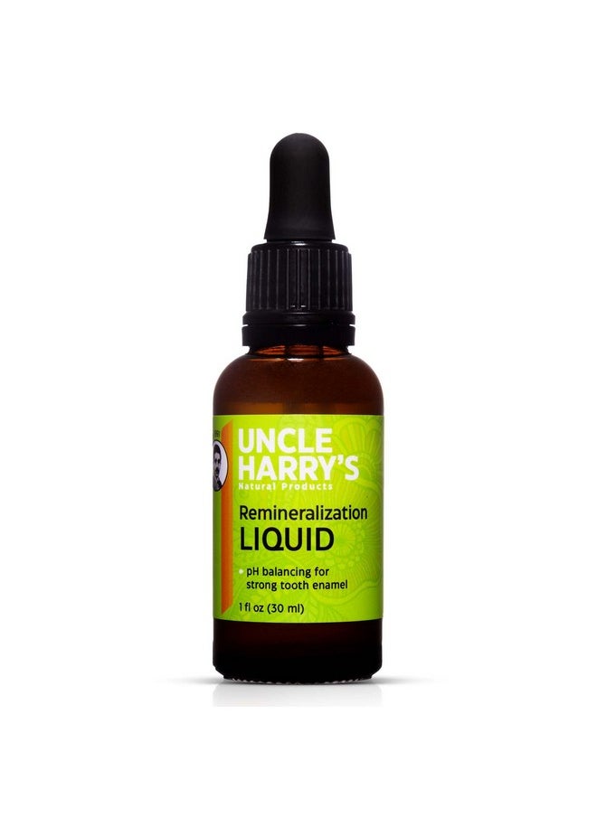 Uncle Harry's Natural & Fluoride-Free Remineralization Liquid for Tooth Enamel - Freshens Breath & Strengthens Teeth (1 oz Glass Dropper)