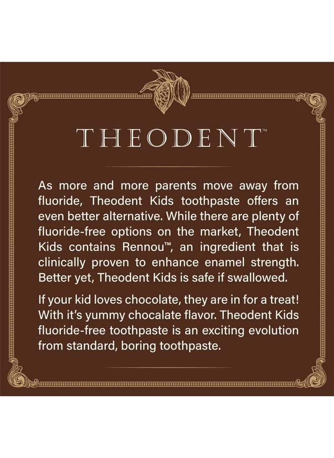 Theodent Fluoride-Free, Natural, Kids Toothpaste, Chocolate Chip Flavored (3.4 Ounces, 96.4 Grams)