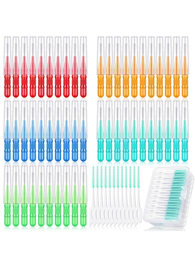 350 Pieces Interdental Brush Tooth Floss Tooth Cleaning Tool Toothpick Dental Tooth Flossing Head Oral Dental Flosser Teeth Soft Dental Picks Refill Dental Flosser Toothpick Cleaners (Mixed Color)