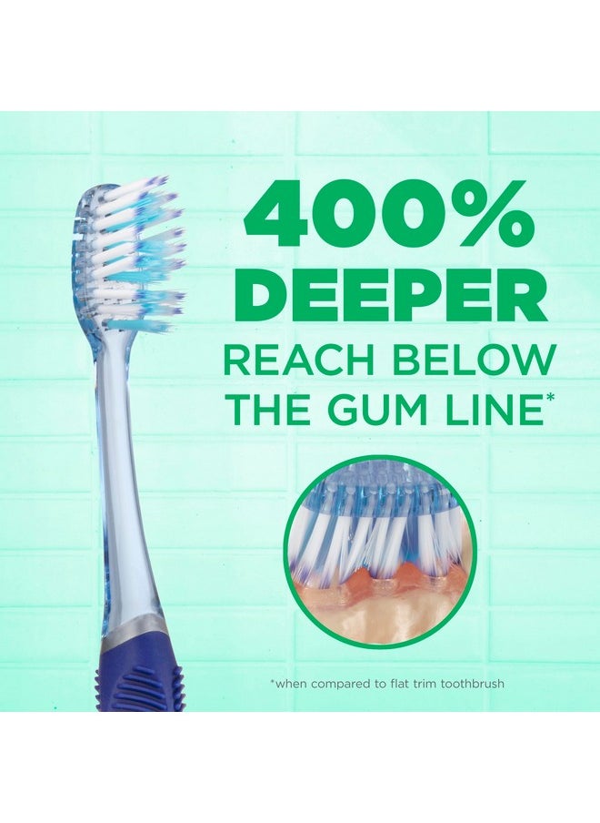 GUM Technique Deep Clean Toothbrush - Compact Soft - Soft Toothbrushes for Adults with Sensitive Extra Fine Bristles, 3ct