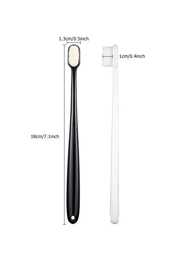 4 Pieces Extra Soft Toothbrushes for Sensitive Gums with 20000 Micro Nano Bristle for Adult Pregnant Gum Recession Elderly Braces, Protect Fragile Gums(Black, White, Pink, Blue)