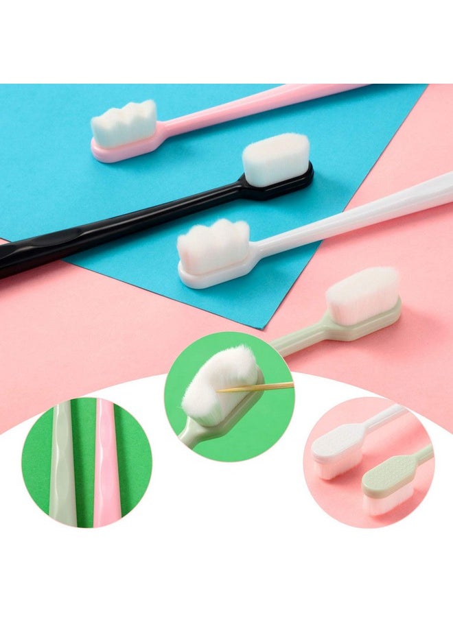 16 Pieces Extra Soft Toothbrush Micro-Nano Toothbrush with 20000 Floss Bristles Manual Toothbrushes for Sensitive Teeth Pregnant Women Elderly Children, 2 Styles