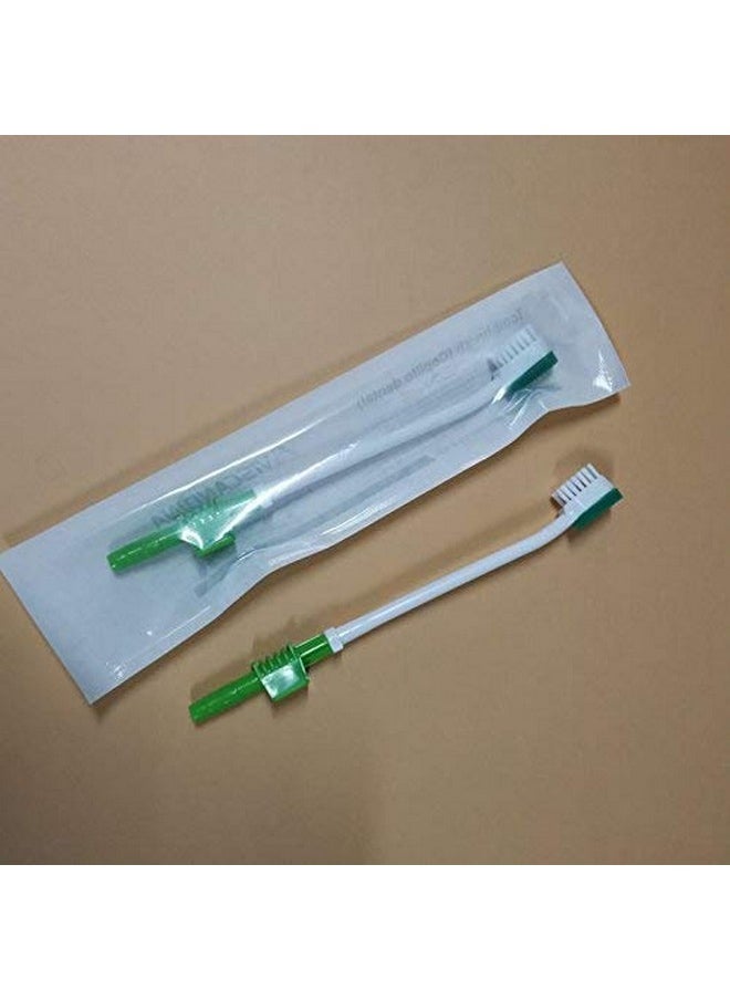 MUNKCARE Disposable Suction Swab Toothbrush Head of Green (pack of 20)