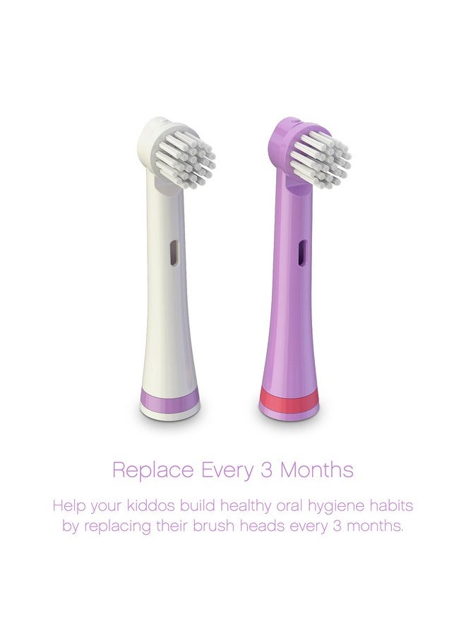 Brusheez Electronic Toothbrush Replacement Brush Heads 2 Pack (Sparkle The Unicorn)