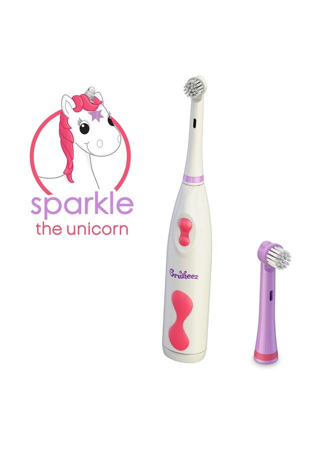 Brusheez Electronic Toothbrush Replacement Brush Heads 2 Pack (Sparkle The Unicorn)