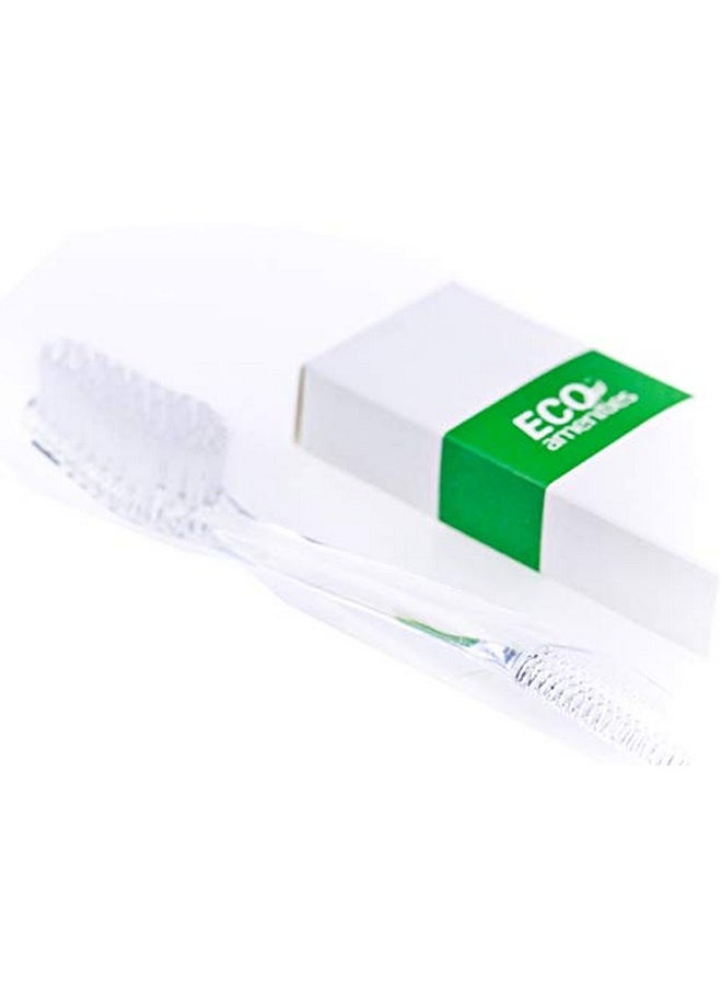 ECO amenities Travel Toothbrush Kit - Manual Disposable Toothbrush with Toothpaste, in Individually Wrapped Paper Box, 100 Sets per Case - Travel Toothbrush and Toothpaste for Hotels and Hospitality