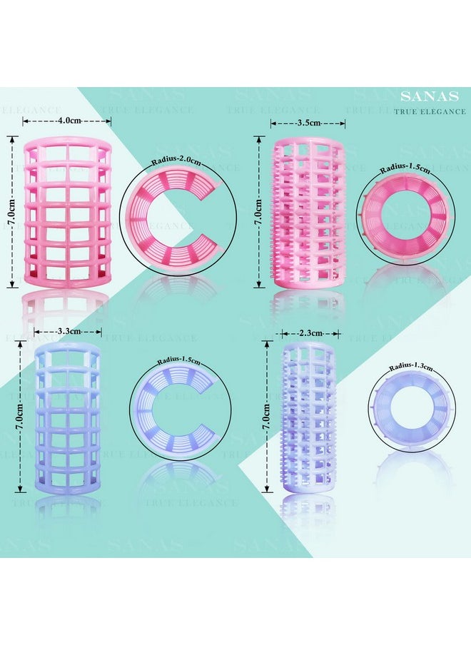 Sanas Hair Rollers Plastic 20 Pcs Snap On Random Colour Curlers for Hairdressing Styling for Girls & Women No Heat Wave Hair Curlers Snap On Rollers Self Grip Rollers Curlers for DIY 20 Pcs (Plastic)