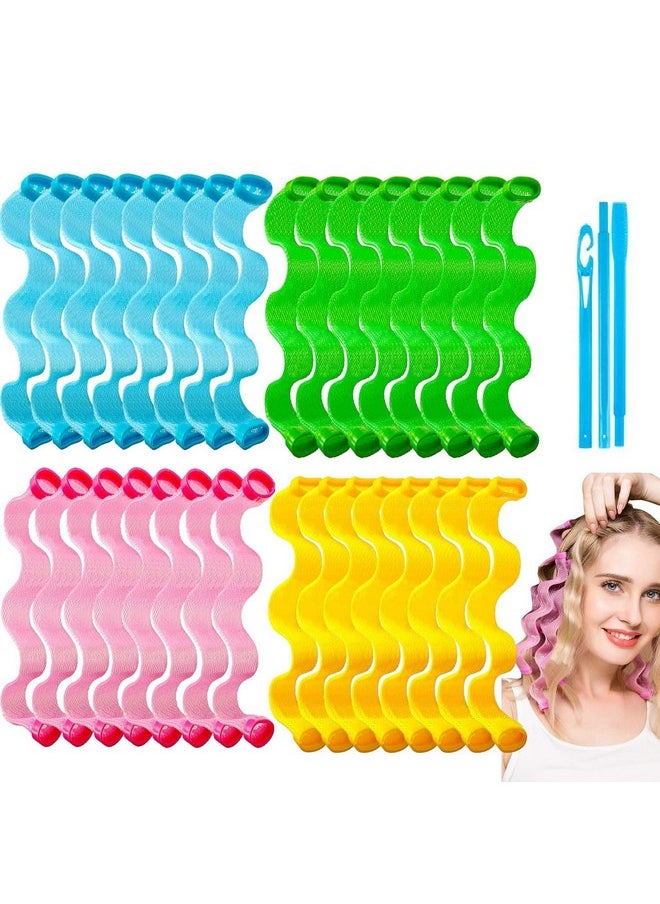 WHISKET Hair Curlers Spiral Curls No Heat Wave Hair Curlers Styling Kit For Women (7, hair waving)