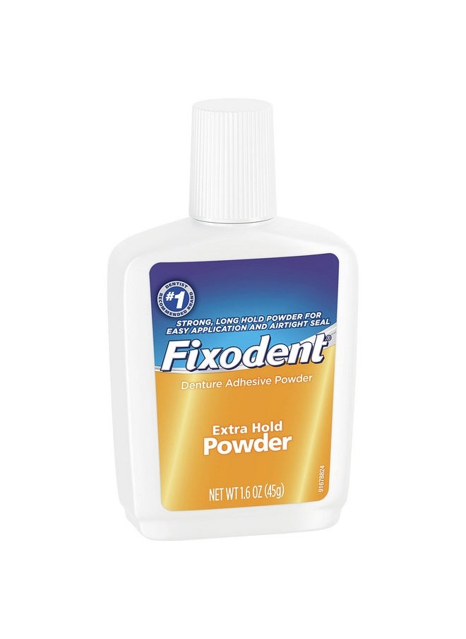 Fixodent Denture Adhesive Powder, Extra Hold - 1.6 Oz