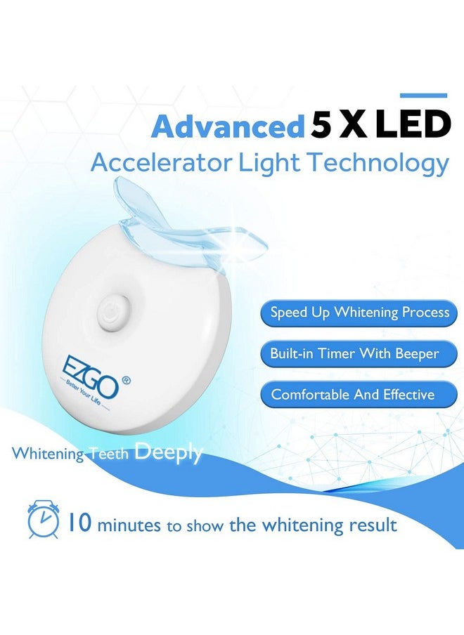 EZGO Teeth Whitening LED Accelerator Lights, 5 X LED Light Whiten Teeth Faster, Works with Tooth Whitening Gel, Whitening Trays or White Strips