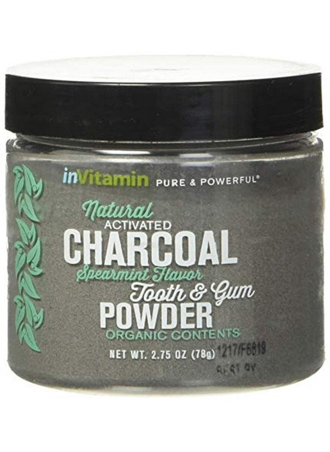 InVitamin Natural Whitening Activated Charcoal Powder for Teeth and Gums (Spearmint)