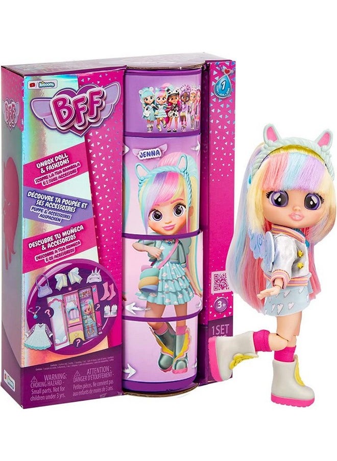 Bff Jenna Fashion Doll For Girls With 9+ Surprises Including Outfit And Accessories For Fashion Toy, Girls And Boys Ages 4 And Up, 7.8 Inch Doll (Jenna)