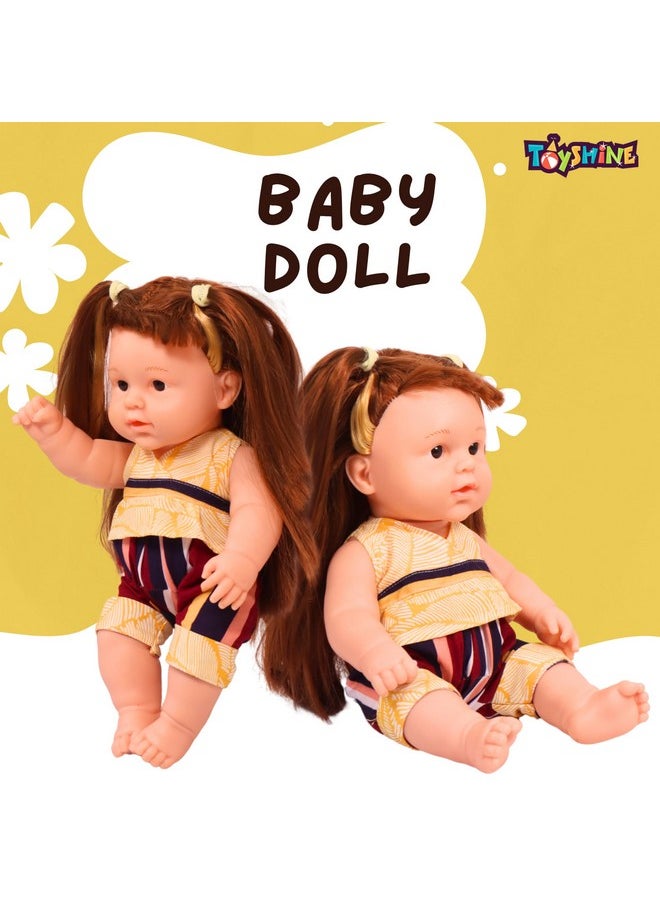 Toyshine 14 Inches Realistic Look Button Press Talking Toy Baby Doll for Kids Adorable Toy for Ages 1 2 3