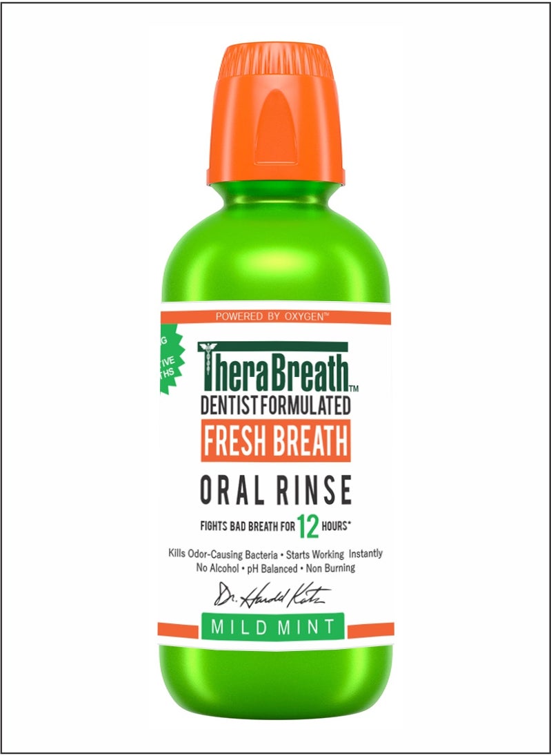 Fresh Breath Oral Rinse  Mild Mint, Single Pack for Gentle Freshness