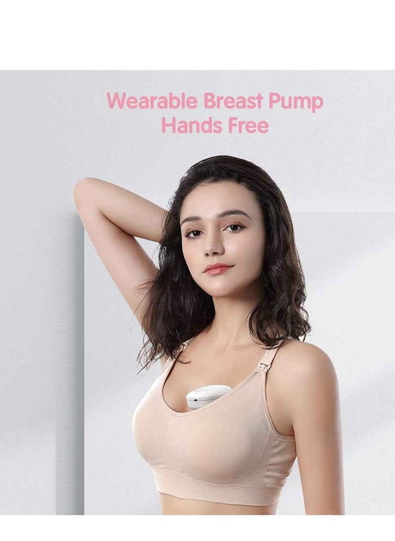 YOUHA 2 Sets Wearable Pump Hands Free Electric Single Portable Wearable Cup 8oz/240ml BPA-free 3 Modes 9 Suction Levels Comfort feeding Milk Collector