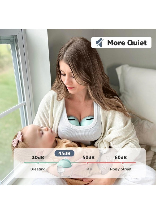 MomMed S21 Wearable Breast Pump - Smart Display, Leak-Proof Design, Hands-Free Double Portable Electric Breast Pump with 3 Mode &12 Levels - 24mm Shield & 6 Pairs of Flange Inserts (17mm, 19mm, 21mm)