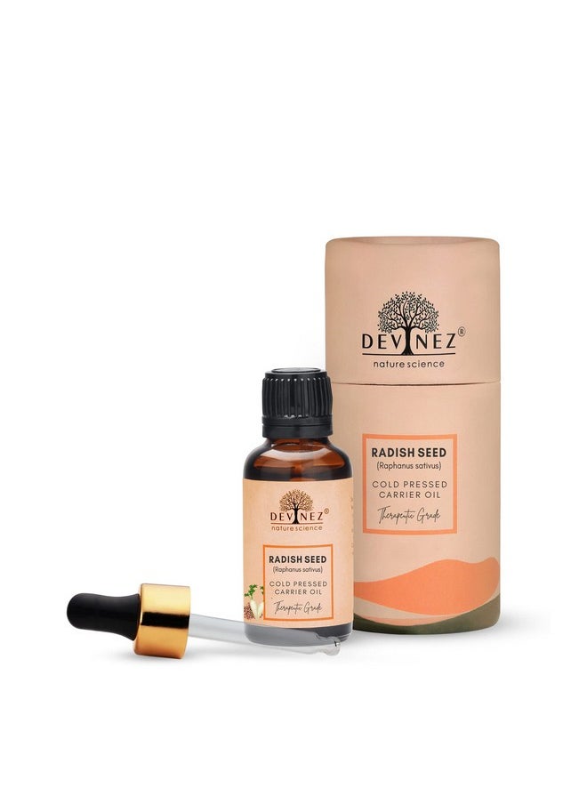 Devinez Radish Cold-Pressed Oil, 30ml 100% Pure, Natural & Undiluted for dry skin, rashes, and cracks, Fights Hair Fall, Eliminates Dandruff, Shiny & Healthy Hair,