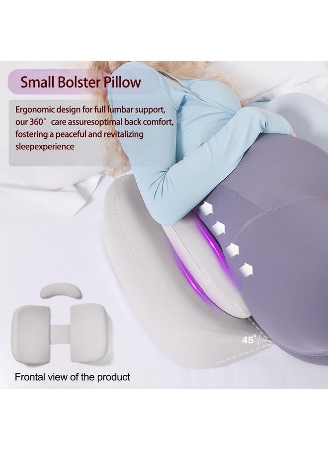 Pregnancy Pillows for Sleeping, Upgraded Memory Foam Maternity Pillow, Pregnancy Body Pillow for Pregnant Women with Removable, Washable Cover, Support for Belly,Back (Light Grey)