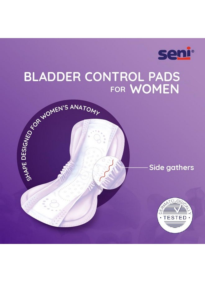 Seni Lady Super Bladder Control Pads | Moderate Incontinence | Highly Absorbent, Skin Friendly | Size 370 mm | Pack of 3 | 15 Pcs Each