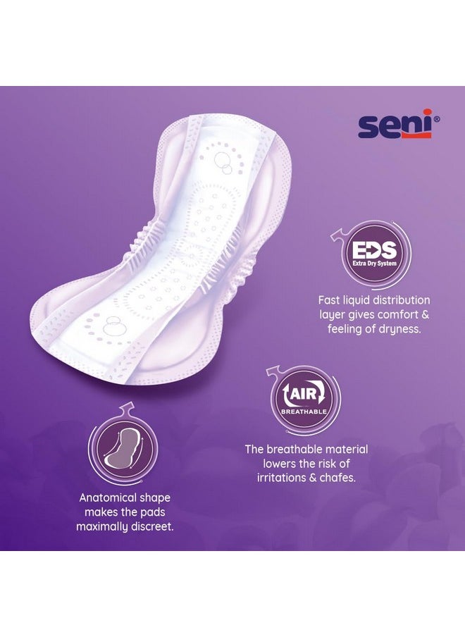 Seni Lady Super Bladder Control Pads | Moderate Incontinence | Highly Absorbent, Skin Friendly | Size 370 mm | Pack of 3 | 15 Pcs Each