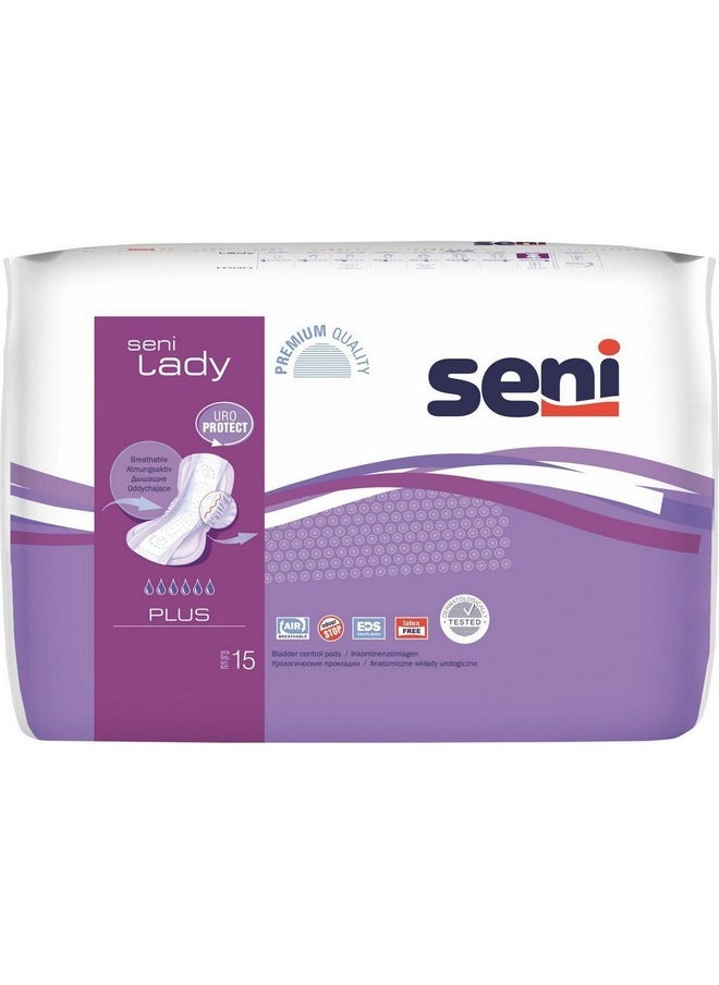 Seni Lady Bladder Control Pads Plus-15 Pieces (pack of 2)