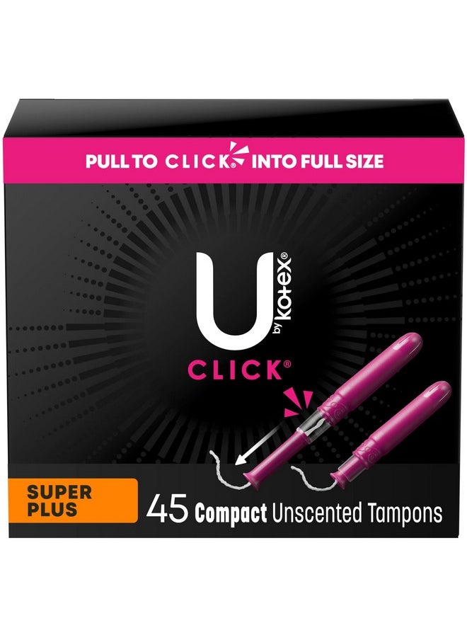 U by Kotex Tampons, Click Compact, Super Plus Absorbency, Unscented, 45 Count